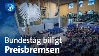 Bundestag beschließt Strom- und Gaspreisbremsen