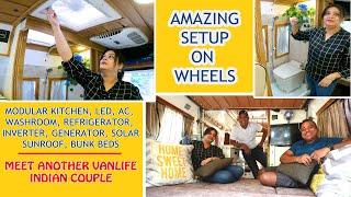 A SELF-MADE HOME BUILT ON WHEELS BY AN INDIAN COUPLE / RV IN INDIA / CAMPERVAN / MOTORHOME / VANLIFE