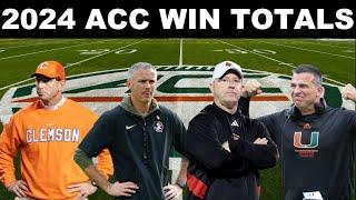 2024 COLLEGE FOOTBALL ACC WIN TOTALS (O/U PREDICTIONS)