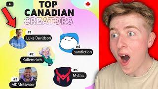 I'M THE #1 YOUTUBER IN CANADA!?