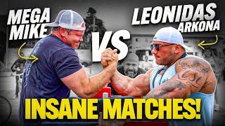 Arm Wrestling Supermatch: Leonidas Arkona vs Mega Mike in Los Angeles!