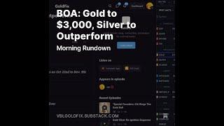 BOA: Gold to $3,000, Silver to Outperform