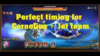 Perfect timing vs 160 Osh with Cornelius+Jet team - 6 times shoot. Hero-Wars: Dominion Era Asgard