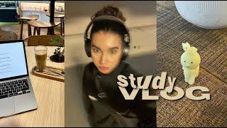 STUDY VLOG: studying for finals, coffee shops, romanticizing my life, the boy and the heron,...