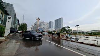 Rainy Day Walk  in Vientiane Laos 2024 // Virtual Walking Tour