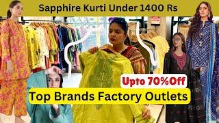 Top Brand Factory Outlets | Up to 70% Off | Sapphire Kurtis Under 1400 Rs  | Chic on a budget