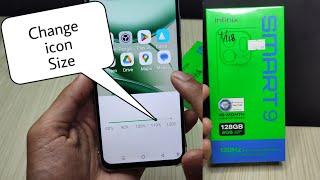 How to change icon size apps on Infinix Smart 9