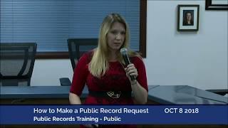 Records Training for the Public 10/8/2018