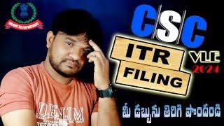 How to Apply CSC VLE Income Tax Returns Filing (ITR) Online 2024 | CSC ITR Filing Online 2024-25