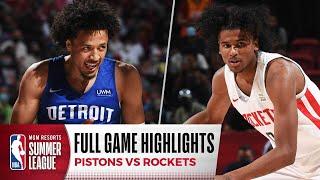 PISTONS at ROCKETS | NBA SUMMER LEAGUE | FULL GAME HIGHLIGHTS