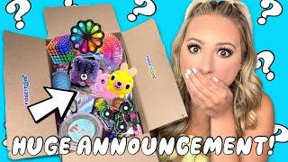 I GOT A HUGE BOX OF MYSTERY FIDGETS & SLIME + HUGE ANNOUNCEMENT  (MUST SEE)