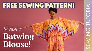 DIY Batwing Blouse  FREE SEWING PATTERN + tutorial