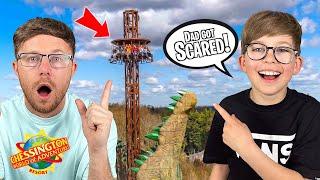 SPEND THE DAY WITH US AT THE THEME PARK!! *SCARY NEW RIDE