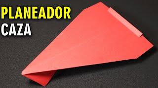 Como Hacer un Avión de Papel CAZA PLANEADOR que Vuela Muy Bien! | Mejores Aviones de Papel