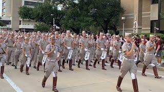 Texas Aggie Corps Of Cadets Marching Into Kyle Field Miami Game 2022