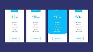 Responsive Pricing Table Using HTML & CSS