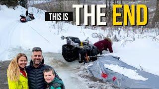 S4 Ep6 This is how it ended. 935km Family Snowmobile expedition in remote Yukon, Canada.