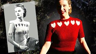 I Knit a Vintage Valentine Sweater (and I ️  it)