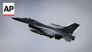Zelenskyy displays Ukraine's new F16 fighter jets to combat Russia