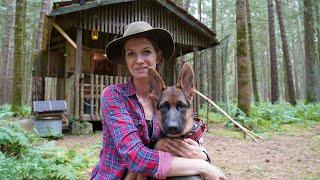 Waldhütte#17 Erste Übernachtung mit Aika im Fuchsbau 