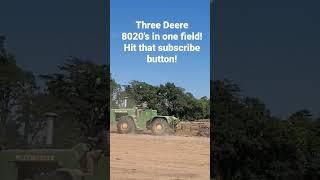 Three rare John Deere 8020 tractors plowing together @ #100yearsofhorsepower @RennerStockFarms