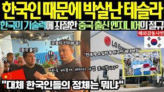 [해외감동사연] "한국인이 미국을 박살냈다" 전세계 유일! 한국의 놀라운 배터리 기술력에 美 테슬라 오열! 중국 상류층 엔지니어가 이야기하는 일론 머스크의 눈물의 이유?