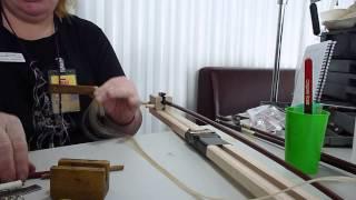 Rehairing a violin bow