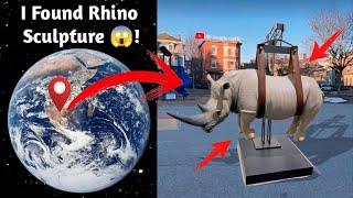 I Found Rhino Sculpture!  on google maps and google earth  #maps #earth #hrgoogleearth