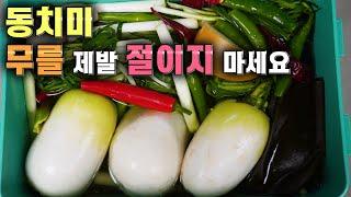 동치미 물김치쉽고간단 맛있게/ 무를 제발 절이지 마세요  Dongchimi, Radish Water kimchi recipe korean food