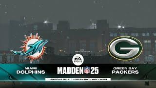 Madden 25 - Miami Dolphins @ Green Bay Packers  - Week 13 Thanksgiving Night Football