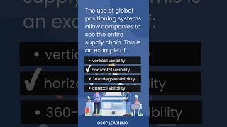 Use of GPS allow companies to see the entire supply chain. This is an example of: