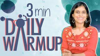 3 Minute Daily Warmup for Singers | VoxGuru ft. Pratibha Sarathy