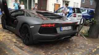 George Boateng with Kontra K in a Lamborghini Aventador Pirelli Edition