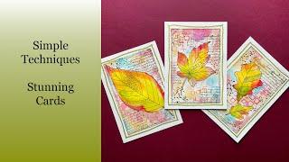 Water Colour Cards for Fall & Autumn