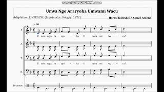 Umva ngo Araryoha   Tenor version _ Music sheet with lyrics