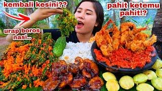 EAT PAPAYA LEAVES COCONUT SPICES, CRISPY SHRIMP, TERASI SAMBEL, RAW LAPAN JENGKOL, BETTER MELON