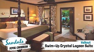 Walk Out, Swim Up Honeymoon Butler Suite WS | Sandals Royal Caribbean | Walkthrough Tour & Review 4K