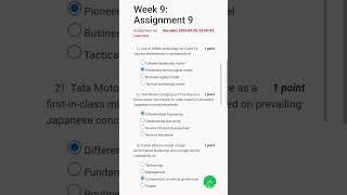Leadership for India NPTEL course Answers - Week 9 Assignment 9 #youtube #answers #shorts #study