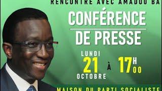 En Direct Senego TV : Conférence de Presse Amadou Ba