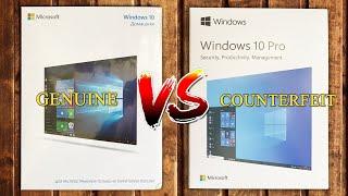 Microsoft Windows 10 Retail vs Сounterfeit (Side by Side)