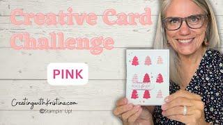 Festive Pink Christmas Card