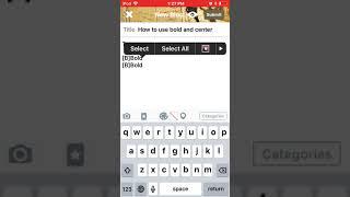 How To use Bold/Center/Italics on Amino