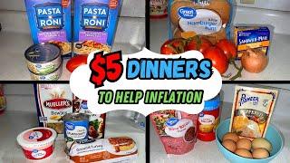 EASY & QUICK $5 Meals To Help With Inflation || Budget Friendly Family Meals