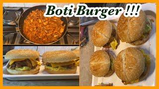 Boti Burger - Shadeed Mazedaar Burger  - Recipe By Merium Pervaiz !!