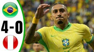 Brazil vs Peru 4-0 - All Goals & Highlights - 2024