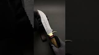 Handmade Carbon Steel Tracker Knife With Beautiful Dark Brown G10 Handle | Premium Leather Sheath