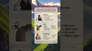 Tips energi booster #tips #energy #moodbost #kesehatanmental #kesehatanfisik