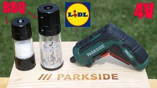 LIDL 4V PARKSIDE cordless screwdriver with BBQ barbecue accessories! PAS 4 D7