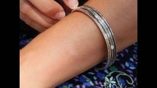 Semi Precious Stone Bangle, CZ Spinning bangle, Boho CZ Silver Bangle, Silver and gold bangle, Spinn