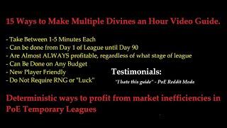 [PoE Sanctum] 15 Ways to Make Multiple Divines / Hour From 1st Until Last Day of League-With No RNG